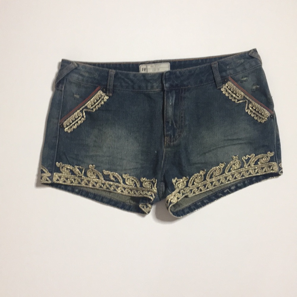 Free People denim shorts